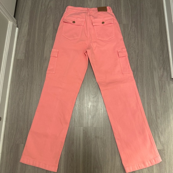 Judy Blue Pink Straight Leg Women's Cargo Jeans Size 5/27 - Picture 8 of 9